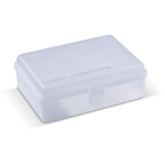 Boîte à lunch rectangulaire avec fermeture clip fabrication UE 950 ml couleur blanc transparent