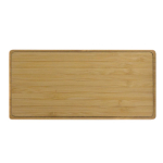Batterie externe en bambou FSC avec panneau solaire, 8.000 mAh couleur bois troisième vue