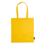 Sac en non-tissé en plusieurs couleurs avec anses longues 75 g/m² couleur jaune deuxième vue