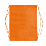 Sac à cordons en polyester avec bande réfléchissante horizontale couleur orange troisième vue