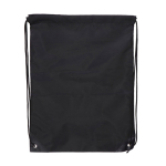 Sac à cordons en RPET avec détails noirs sur les côtés couleur noir deuxième vue