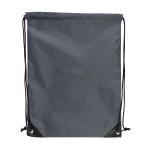 Sac à cordons en RPET avec détails noirs sur les côtés couleur gris deuxième vue