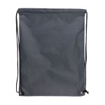 Sac à cordons en RPET avec détails noirs sur les côtés couleur gris troisième vue