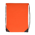 Sac à cordons en RPET avec détails noirs sur les côtés couleur orange deuxième vue