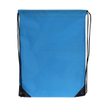 Sac à cordons en RPET avec détails noirs sur les côtés couleur bleu ciel deuxième vue