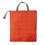 Sac isotherme avec intérieur en aluminium et fermeture zippée couleur rouge troisième vue