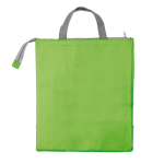 Sac isotherme avec intérieur en aluminium et fermeture zippée couleur vert lime troisième vue