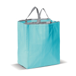 Sac isotherme avec intérieur en aluminium et fermeture zippée couleur bleu ciel