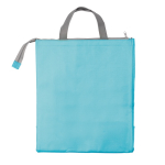 Sac isotherme avec intérieur en aluminium et fermeture zippée couleur bleu ciel troisième vue
