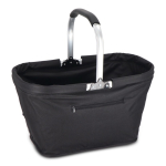 Panier de pique-nique en nylon pliable en plusieurs couleurs couleur noir