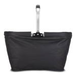 Panier de pique-nique en nylon pliable en plusieurs couleurs couleur noir troisième vue