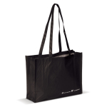 Sac de courses fabriqué en matériau recyclé RPET, 110 g/m² couleur noir