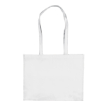 Sac de courses fabriqué en matériau recyclé RPET, 110 g/m² couleur blanc deuxième vue