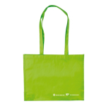 Sac de courses fabriqué en matériau recyclé RPET, 110 g/m² couleur vert lime troisième vue