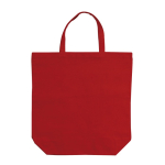 Sac en coton canvas avec poignées courtes assorties 250 g/m² couleur rouge deuxième vue
