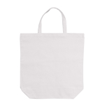 Sac en coton canvas avec poignées courtes assorties 250 g/m² couleur blanc deuxième vue