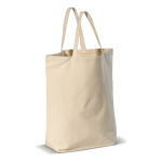 Sac en coton canvas avec poignées courtes assorties 250 g/m² couleur beige