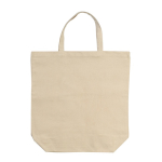Sac en coton canvas avec poignées courtes assorties 250 g/m² couleur beige deuxième vue