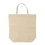 Sac en coton canvas avec poignées courtes assorties 250 g/m² couleur beige troisième vue