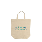 Sac en coton canvas avec poignées courtes assorties 250 g/m² vue principale