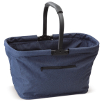 Panier pique-nique en polyester pliable avec poche frontale couleur bleu foncé