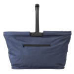 Panier pique-nique en polyester pliable avec poche frontale couleur bleu foncé quatrière vue