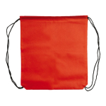 Sac à cordons en non-tissé de couleurs avec cordons noirs 75 g/m² couleur rouge deuxième vue