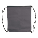 Sac à cordons en non-tissé de couleurs avec cordons noirs 75 g/m² couleur gris deuxième vue