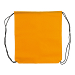 Sac à cordons en non-tissé de couleurs avec cordons noirs 75 g/m² couleur orange deuxième vue