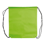 Sac à cordons en non-tissé de couleurs avec cordons noirs 75 g/m² couleur vert lime deuxième vue