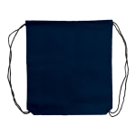Sac à cordons en non-tissé de couleurs avec cordons noirs 75 g/m² couleur bleu foncé deuxième vue
