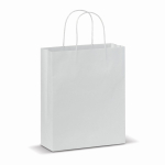 Sac moyen en papier certifié FSC fabriqué dans l'UE 90 g/m² couleur blanc