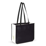 Sac en non-tissé laminé coloré avec côtés blancs couleur noir