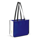 Sac en non-tissé laminé coloré avec côtés blancs couleur bleu