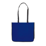 Sac en non-tissé laminé coloré avec côtés blancs couleur bleu troisième vue