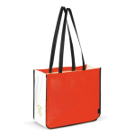 Sac en non-tissé laminé coloré avec côtés blancs couleur rouge