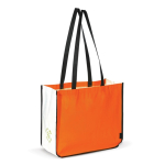 Sac en non-tissé laminé coloré avec côtés blancs couleur orange