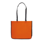 Sac en non-tissé laminé coloré avec côtés blancs couleur orange troisième vue