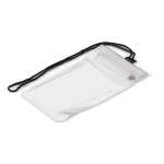 Étui pour téléphone portable résistant à l'eau avec lanière couleur transparent