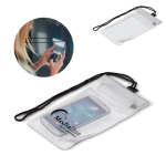 Étui pour téléphone portable résistant à l'eau avec lanière couleur transparent deuxième vue
