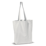 Sac en coton canvas, longues anses, plusieurs couleurs, 250 g/m² couleur blanc