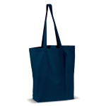 Sac en coton canvas, longues anses, plusieurs couleurs, 250 g/m² couleur bleu foncé
