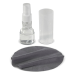 Distributeur nettoyant pour écrans avec chiffon microfibre 30ml couleur blanc transparent quatrière vue