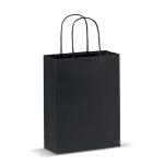 Petit sac en papier kraft coloré pour cadeau 120 g/m2 couleur noir