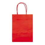 Petit sac en papier kraft coloré pour cadeau 120 g/m2 couleur rouge troisième vue