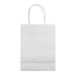 Petit sac en papier kraft coloré pour cadeau 120 g/m2 couleur blanc troisième vue