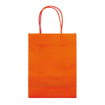 Petit sac en papier kraft coloré pour cadeau 120 g/m2 couleur orange troisième vue