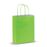 Petit sac en papier kraft coloré pour cadeau 120 g/m2 couleur vert lime