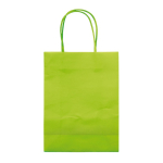 Petit sac en papier kraft coloré pour cadeau 120 g/m2 couleur vert lime troisième vue