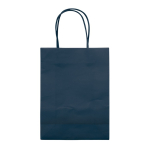 Petit sac en papier kraft coloré pour cadeau 120 g/m2 couleur bleu foncé troisième vue